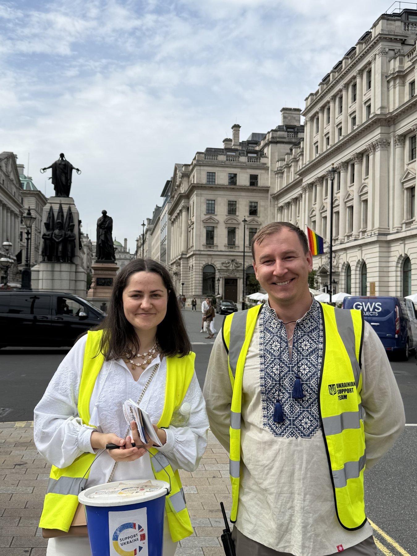 Support Ukraine volunteers behind the scenes at the Vyshyvanka March