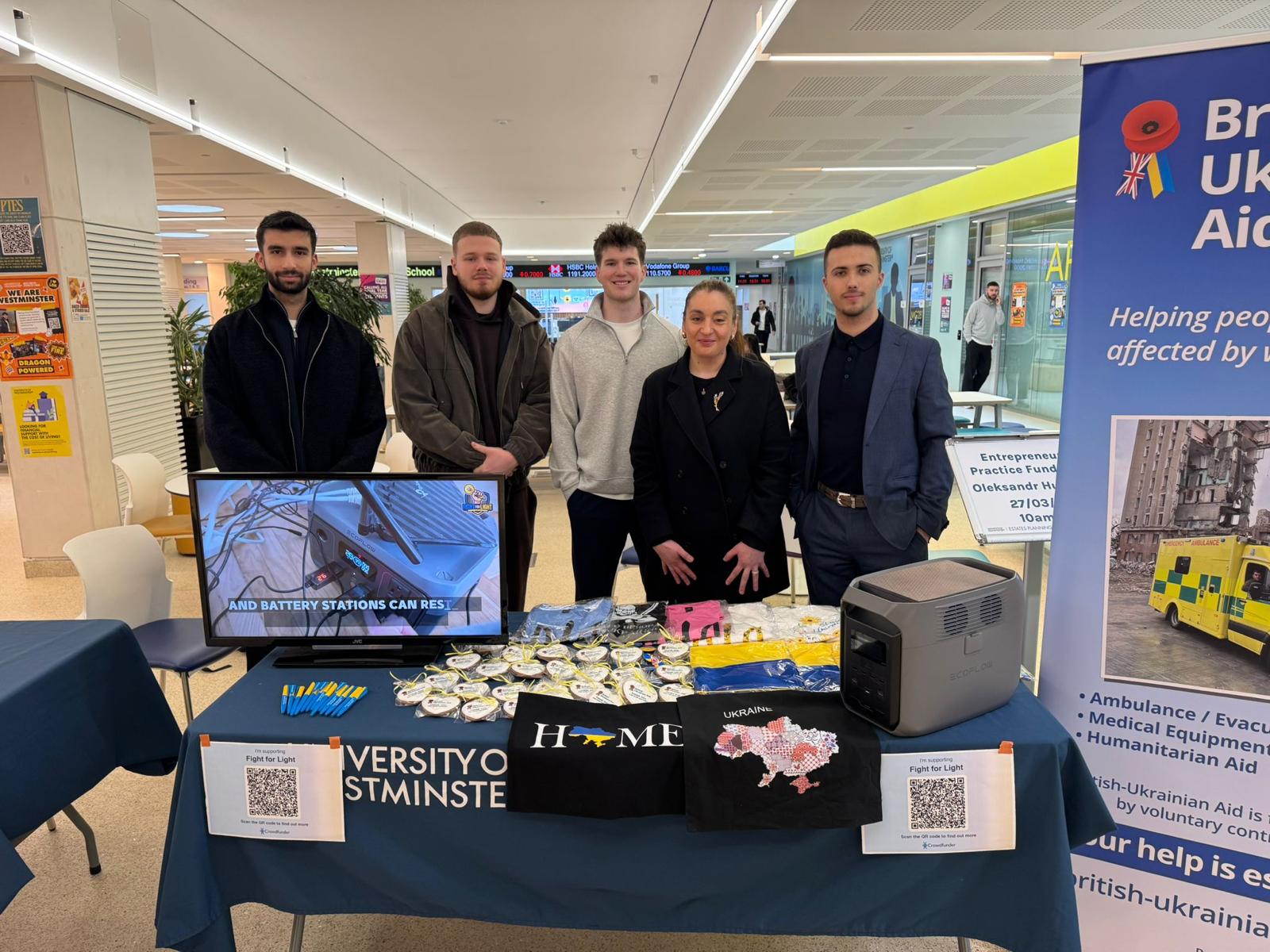 Fundraiser for Alternative Power Sources in Ukraine at the University of Westminster